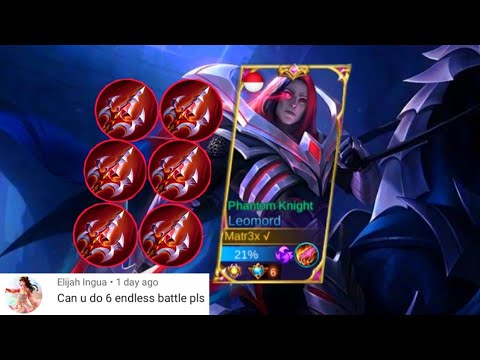 LEOMORD BUILD 6x ENDLESS BATTLE | WTF DAMAGE | MANIAC GAMEPLAY | Matr3x - MLBB