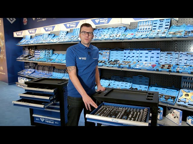 Video teaser for BRILLIANT TOOLS BT153473 Werkstattwagen mit 6 bestückten Schubladen und 473 Werkzeugen