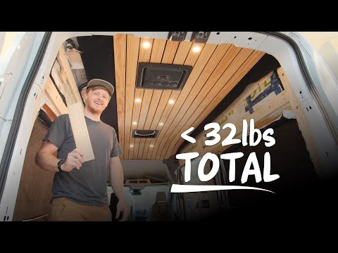 Building a LIGHTWEIGHT Slat Ceiling | Ford Transit Camper Build | DIY Instructional