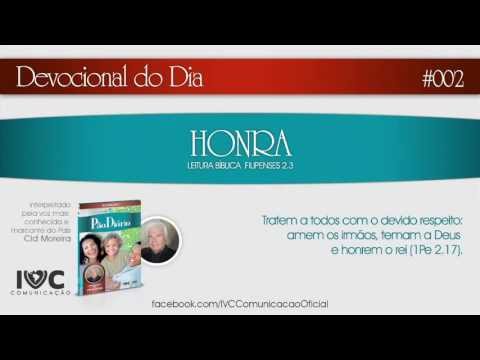 "002" Devocional do Dia "HONRA" - Pão Diário 02/01