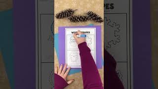 Tracing Shapes Winter Coloring Pages for Kids #winter #tracing #coloring #preschool #kidslearning