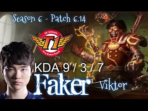 SKT T1 Faker VIKTOR vs BRAND Mid - Patch 6.14 KR Ranked | League of Legends