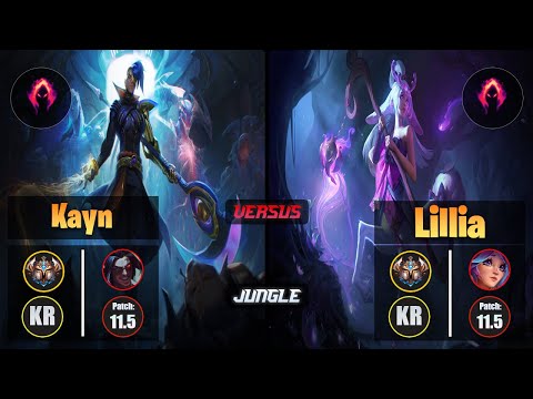 Challenger KAYN [Dark Harvest] (Jungle) VS  LILLIA - Challenger KR Patch 11.5