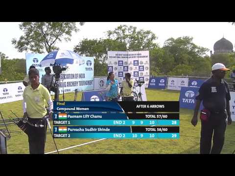 Paonam Lily Chanu v Purvasha Sudhir Shinde – compound women gold | 2014 India National Tournament