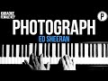 Ed Sheeran - Photograph Karaoke FEMALE KEY Slowed Acoustic Piano Instrumental Cover Lyrics