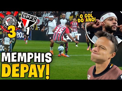 CORINTHIANS VENCE O SÃO PAULO COM UM GOLAÇO DO MEMPHIS DEPAY! CANETA HUMILHANTE!