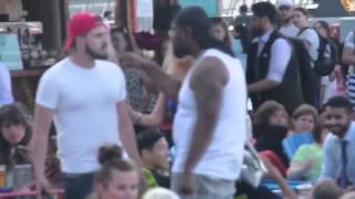 Husband bottles guy for talking shit about his Wife - THUG LIFE