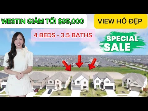 J18 -  GIẢM CHẤN ĐỘNG TỚI $95,000 ! NHÀ WESTIN VIEW HỒ ĐẸP MÊ TẠI KATY