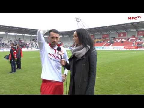 15 Spieltag Interviews nach dem Spiel Hallescher FC - SV Wehen Wiesbaden