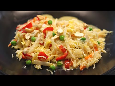 Ich mache dieses Reis Rezept jede Woche: gebratener Reis mit Gemüse, Gemüsereis  mit Chinakohl