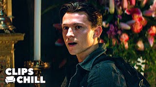 Discovering A Hidden Passage In An Ancient Church | Uncharted (Tom Holland, Mark Wahlberg)