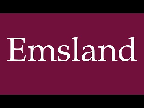 How to Pronounce ''Emsland'' Correctly in German