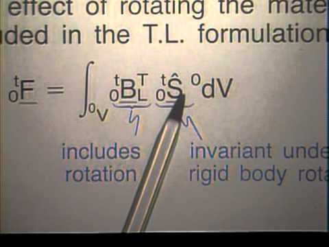 Elastic Constitutive Relations In T. L. Formulation