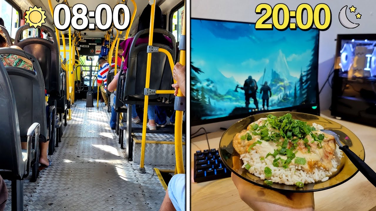 Rotina comum de um gamer de volta ao trabalho CLT