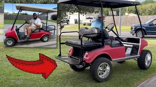 Golf Cart Transformation with Raptor Liner Paint Job