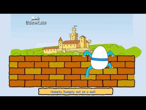 Edewcate english rhymes - Humpty Dumpty sat on the wall - small version
