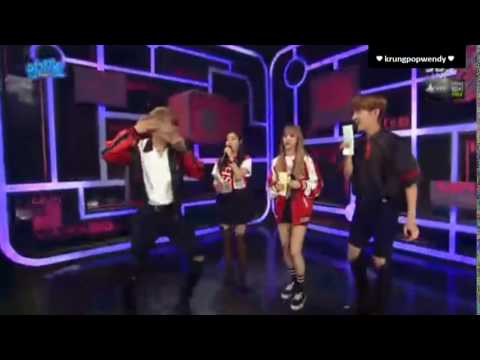 BTS V/ Taehyung Dancing the part of EXO Baekhyun in "Monster" Inkigayo Special MC