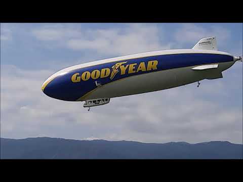 GOODYEAR Blimp (Zeppelin) at Lesce airfield (Slovenia)