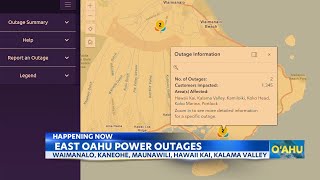 Multiple power outages being tracked across Oahu