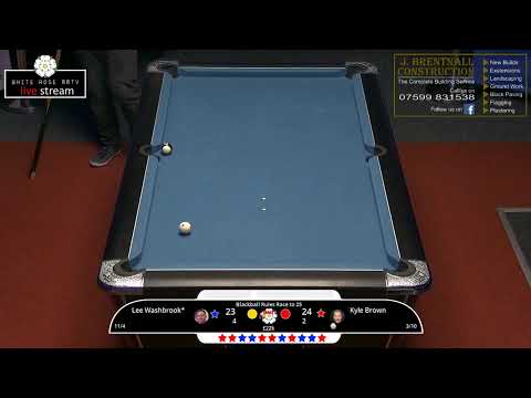 Lee Washbrook v Kyle Brown Blackball Rules Race to 25 for £22,000