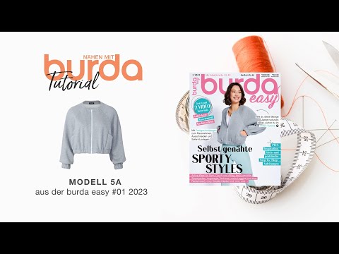 [Nähanleitung] Nähen mit burda –lässige Bomberjacke 5A | burda easy #1/23 (5848)