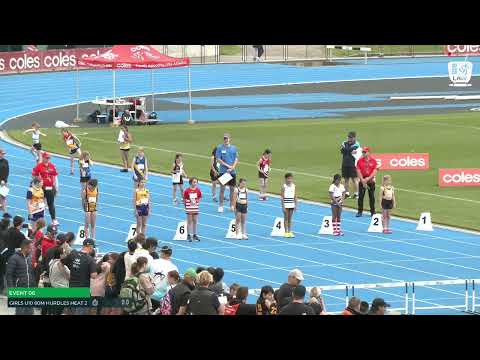 U10 Girls 60m Hurdles Heat 2: 2022-23 State Combined Events Championships - Saturday