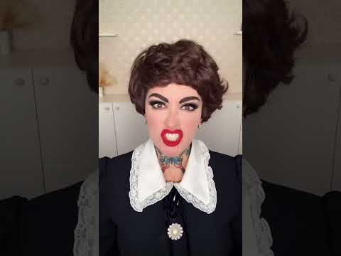 Why did these 1950’s stencil turn me into Mommie Dearest? 😆 #eyebrows #lipstick