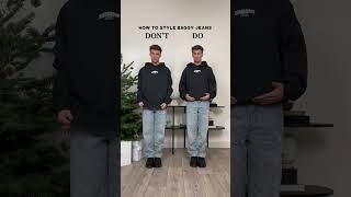 HOW TO STYLE BAGGY JEANS 👖 Save for later to see more #shorts about #menswear &amp; #stylingtips