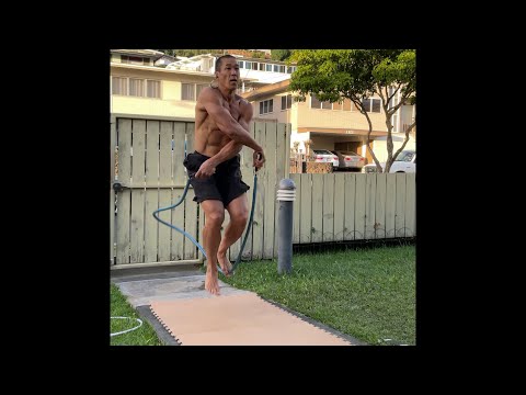 Day 251 FitPro Hawaii Workout - 2,4,5 lbs. Heavy Jump Ropes + Dive Bombers-January 21, 2021, 5;32 pm