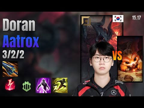 Doran Top Aatrox vs Gnar lol KR solo rank Full Game 15.17 | 도란 아트록스 vs 나르