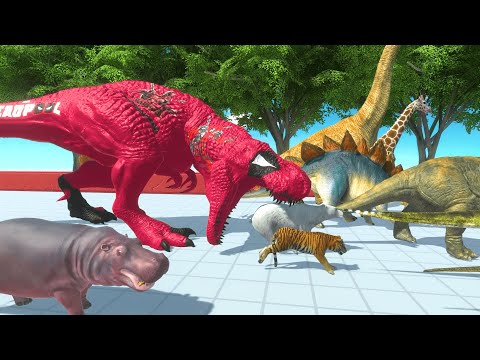 ESCAPE FROM DEADPOOL T REX -Animal Revolt Battle Simulator