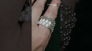 Jewelry Making with beads ⁑DIY #beadingtutorial #beadedring #beadwork #beads #beadsjewellery #Shorts