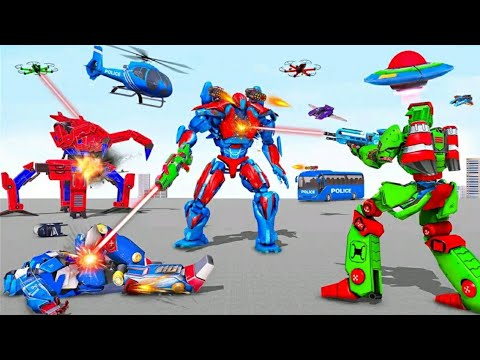 Bus Robot Car War - Robot Game | Transforming Robot Battle Game - Android Gameplay