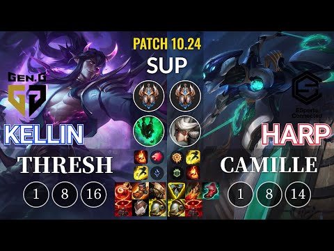 GEN Kellin Thresh vs ESC Harp Camille Sup - KR Patch 10.24