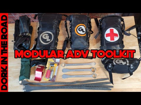 My "3 Bag System" Modular ADV and Dual Sport Motorcycle Tool Kit, Tire Changing Kit, First Aid Setup