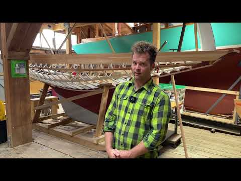 Boat builder on wooden boats