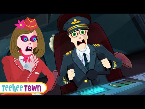 EP1 | Five Skeletons Flying In The Airplane | Midnight Adventure | Spooky Rhymes for Teehee Town