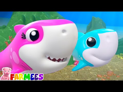 Laughing Baby Shark Song, Cartoon Videos, Preschool Rhymes by Farmees