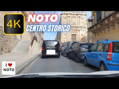 4K NOTO CENTRO STORICO - DOWNTOWN | 4K DRIVING IN SICILY | SPECIALE INFIORATA 2023 🌸