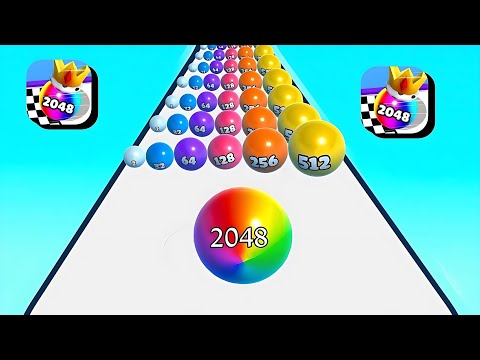 2048 Balls 3d  Merge Ball All Levels walkthrough gameplay  ( Satisfying )