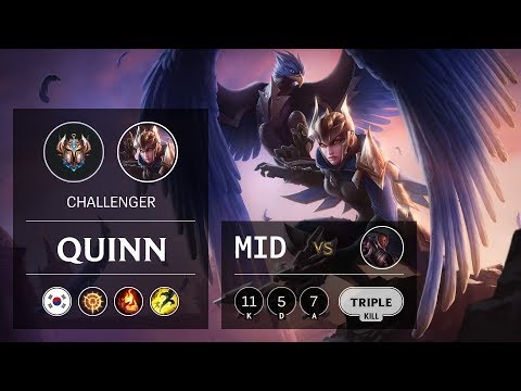 Quinn Mid vs Lucian - KR Challenger Patch 9.19