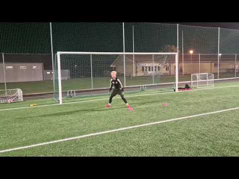 Målvaktsträning fotboll med Västerviks FF Sebastian, Jacob och Simon