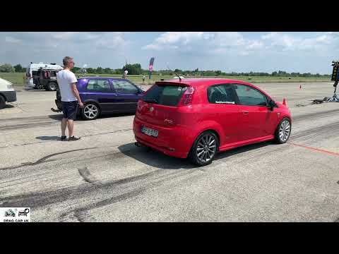 Fiat punto 1.9 JTD vs VW Golf 3 1.9 TDI drag race 1/4 mile 🚦🚗 - 4K