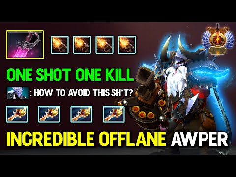INCREDIBLE OFFLANE Sniper With 4x Divine Rapiers Build EPIC ONE SHOT ONE KILL 7.37b DotA 2