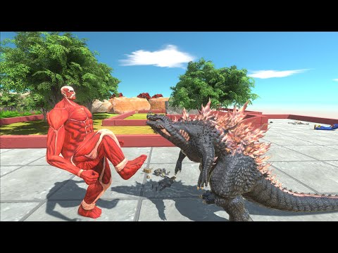 - NEW UNIT! COLOSSAL TITAN VS GOZILLA DEATH RUN - - Animal Revolt Battle Simulator