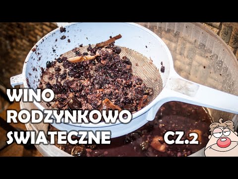 Wino Rodzynkowo - Świąteczne. cz.2 - dosładzanie, odrzucanie owoców i zlewanie znad osadu
