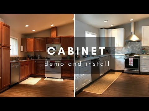 Kitchen Renovation Part 1: Cabinet Demo And Install Timelapse
