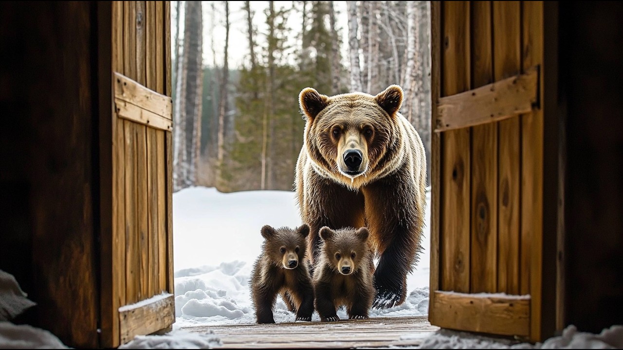 Man Lets a Freezing Bear and Her Cubs Into His Home – Then the Unthinkable Happens!