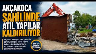 Akçakoca Sahilinde Atıl Yapılar Kaldırılıyor