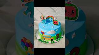 Cocomelon theme cake❤️🩵💚#cocomelon #cocomeloncake #trendingcake #simplecakedecoration